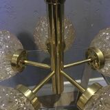 Richard Essig Sputnik Chandelier – Brass Bubble Glass 1960s