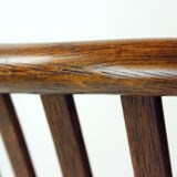 Set Of 4 Dining Chairs In Bent Dark Oak By Jitona, Czechoslovakia 1960s