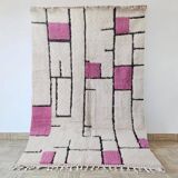 Natural wool rug, size 100 x 200 cm