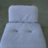 Swedish Leather Lounge Chair with Footrest by Ake Fribytter for Nelo Kroken, 1970s