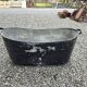 Old zinc bathtub