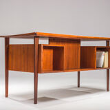 Danish teak desk by peter lovig nielsen for hedensted mobelfabrik, 1960