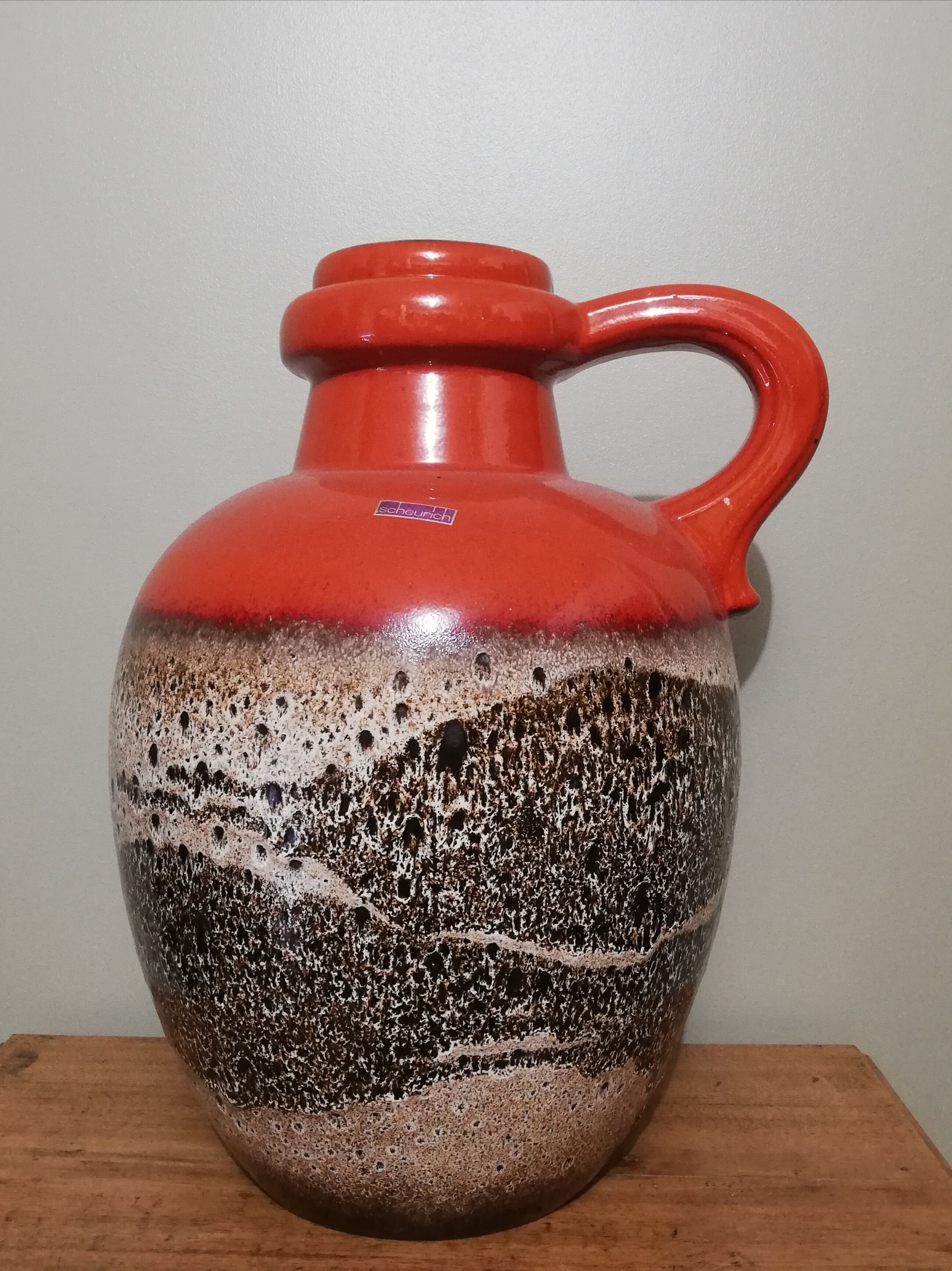 German vase Scheurich fat lava and ceramics