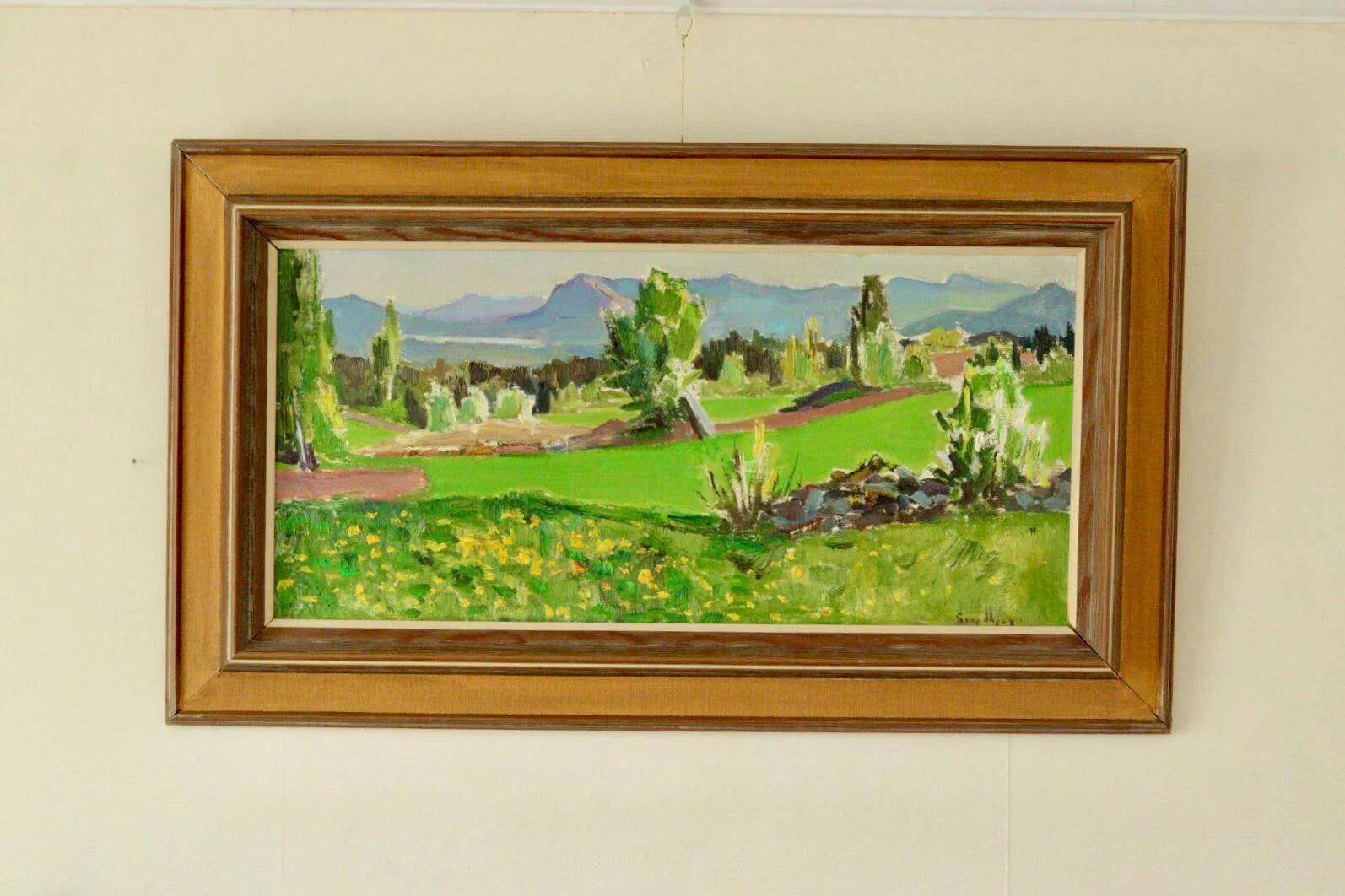 Huile sur panneau suédoise "Solig Försommardag", Fritz Smedberg