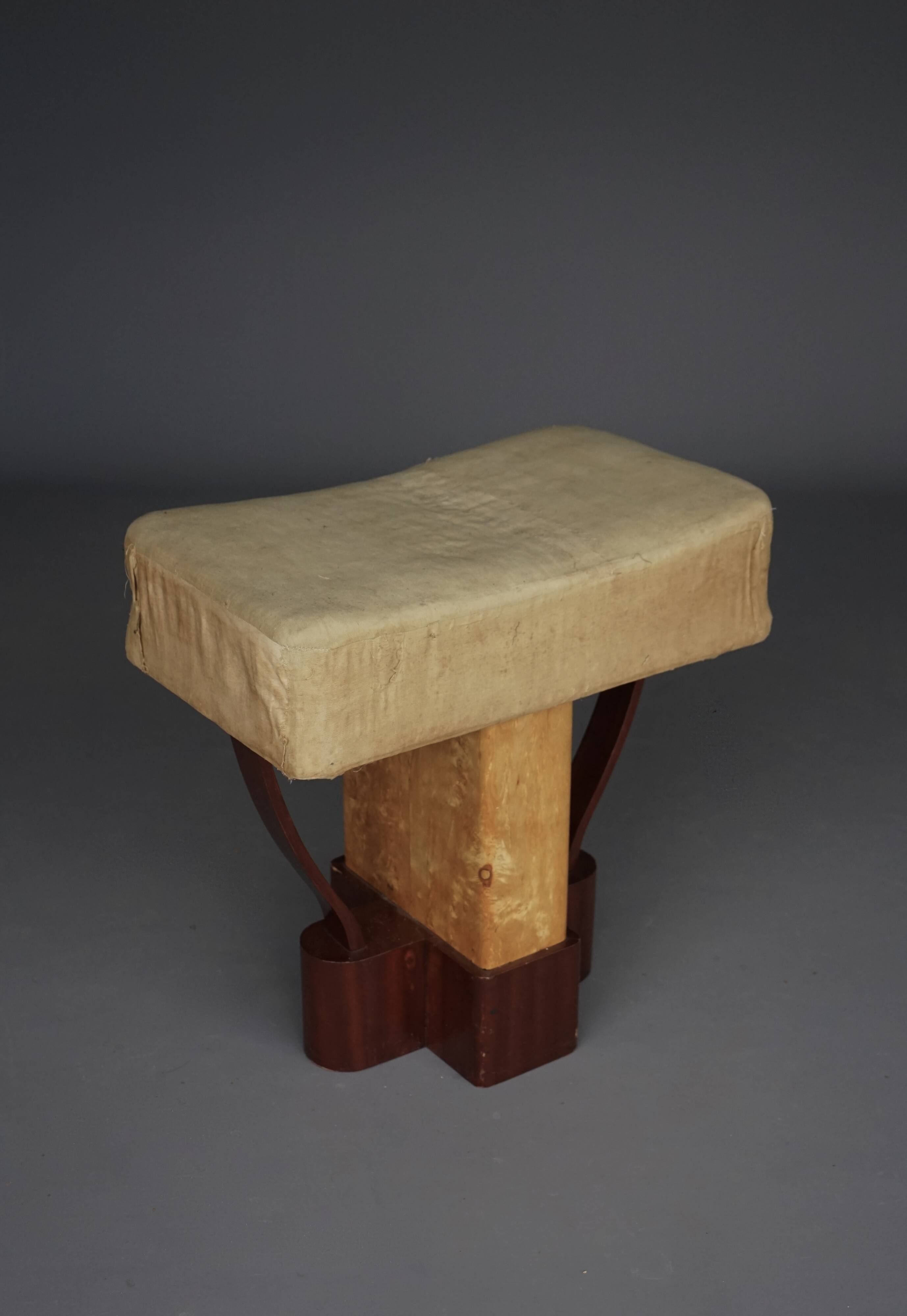 Tabouret de coiffeuse Art déco. Années 1930