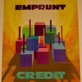 Jean Gadaud Poster, Credit National Loan for Industry 1973