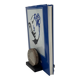 Paire de serre-livres vintage sculpturaux en pierre et laque noire