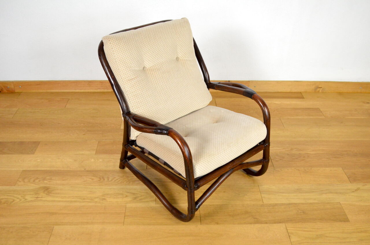 Vintage Bamboo Armchair 1960