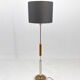 1950s Chrome & Wood Floor Lamp, Czechoslovakia, Restored