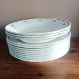 Set of 12 earthenware plates Salins, Nelly red