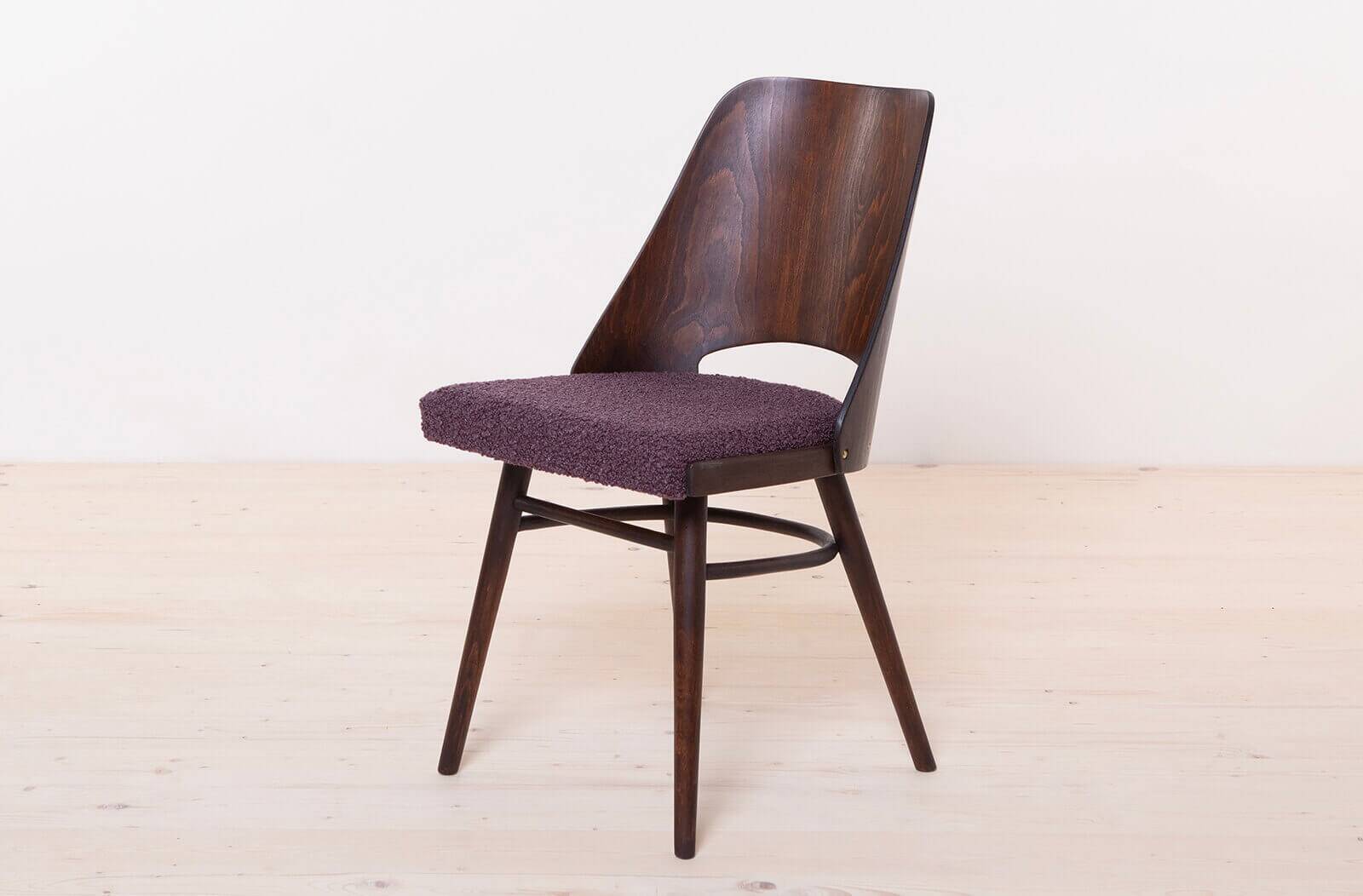 Set of 6 Dining Chairs by R. Hofman for TON, Model 514, 1960s, Reupholstered