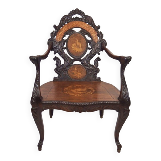 19th century "Black Forest" style armchair