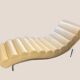 Scandinavian meridian 1980s with metal structure in imitation white leather