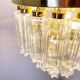 Flush mount chandelier by Glashutte Limburg, 1970s