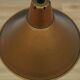 Danish Brass Pendant Lamp, Industrial Cone Shade, 1960s