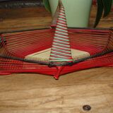 Vintage scoubidou table basket