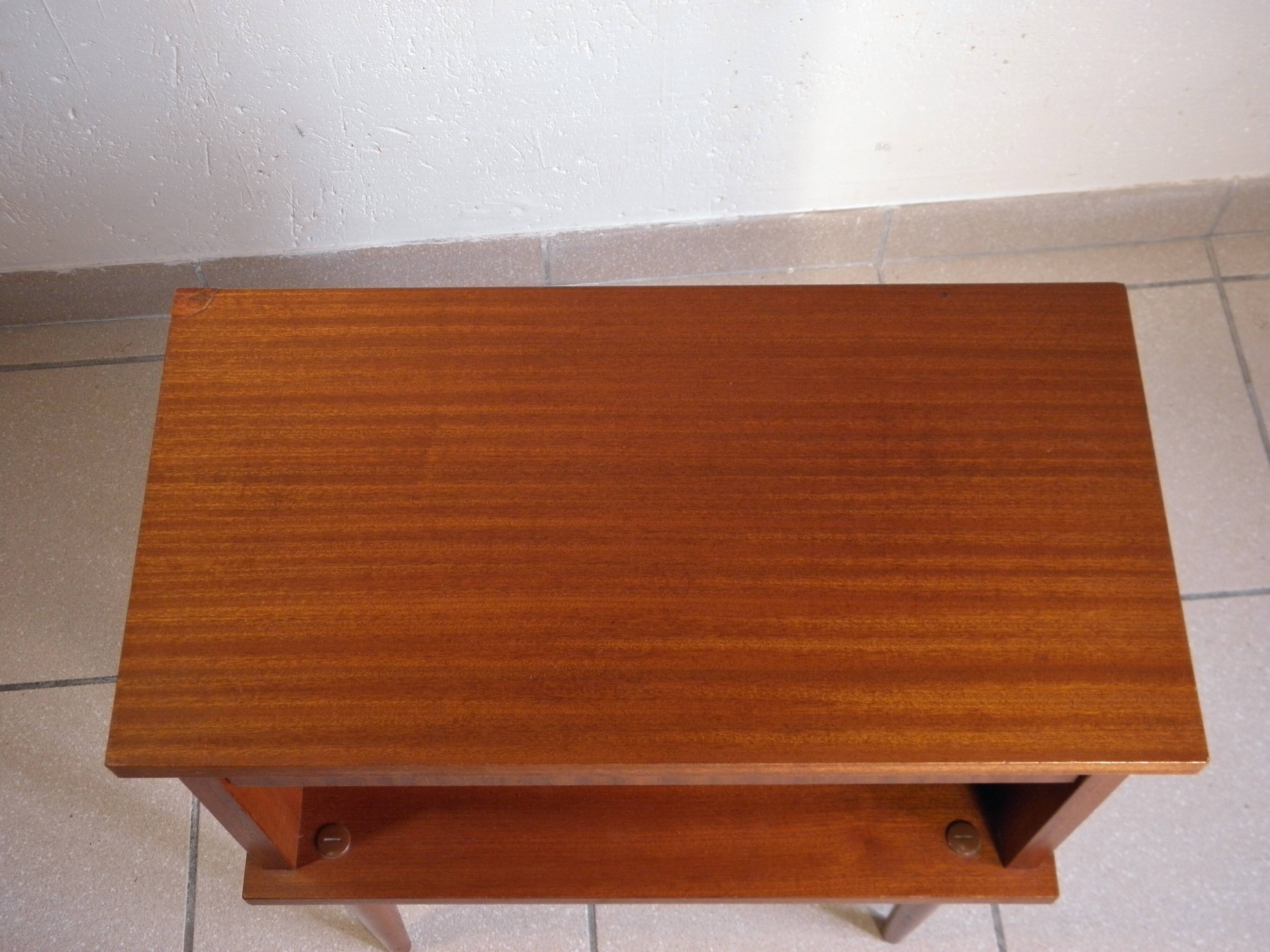 Bedside table with spindle feet 1960s - 1970s