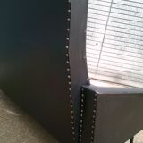 Vintage black skai sofa