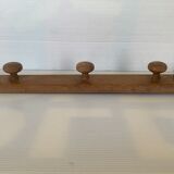 Wooden wall coat rack