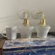 Pair of vintage electrified glass wall lamps