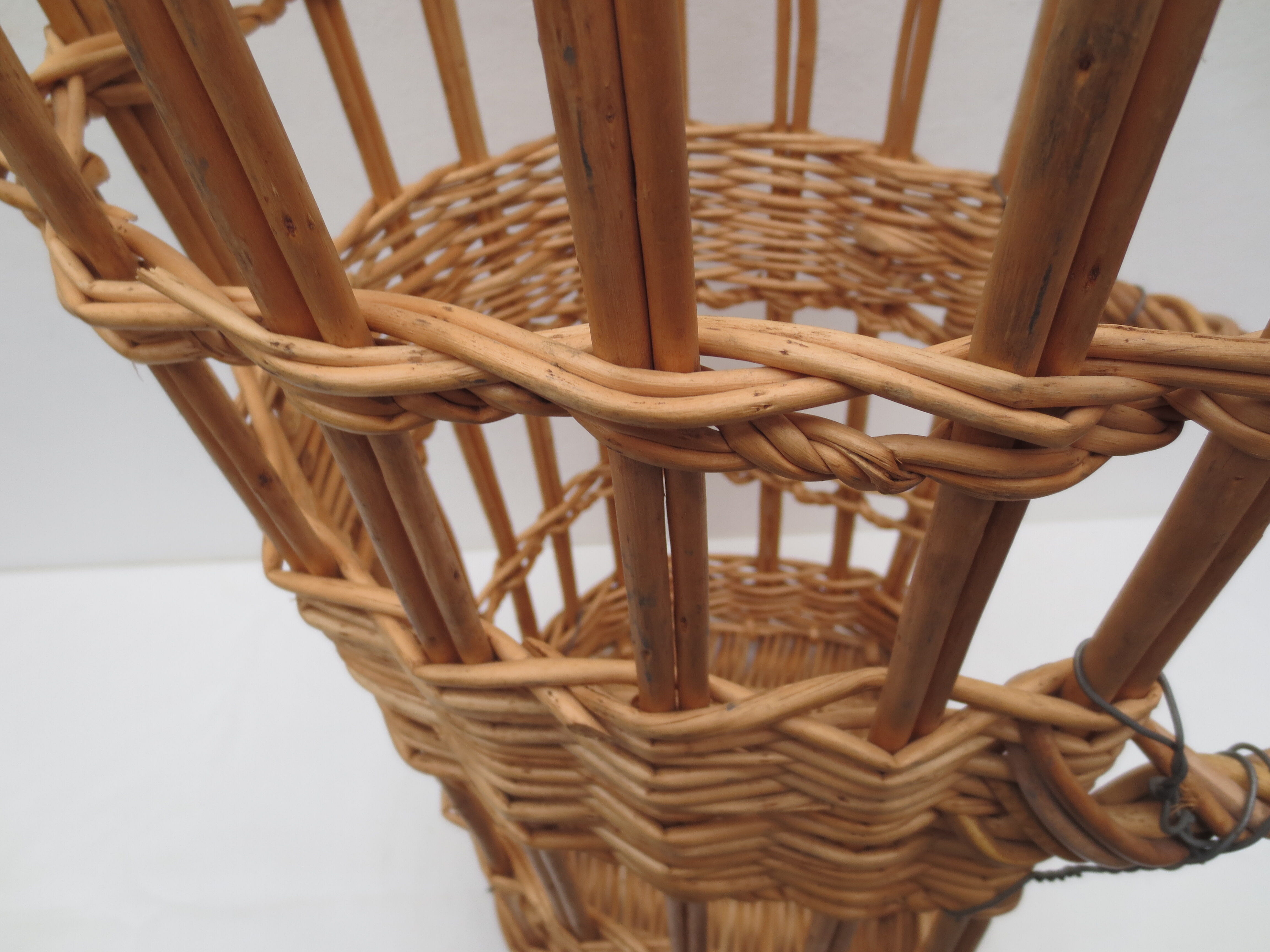 Old wicker bakery bread basket
