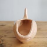 Pink ceramic fish saucière from Digoin, vintage