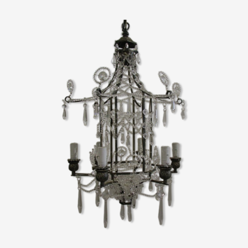 Pagoda shaped glass pendants chandelier