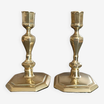 Pair of gilded bronze candlesticks