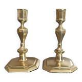 Pair of gilded bronze candlesticks