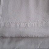 Antique cotton sheet: 300x210cm - monogrammed M.T - drawn thread embroidery
