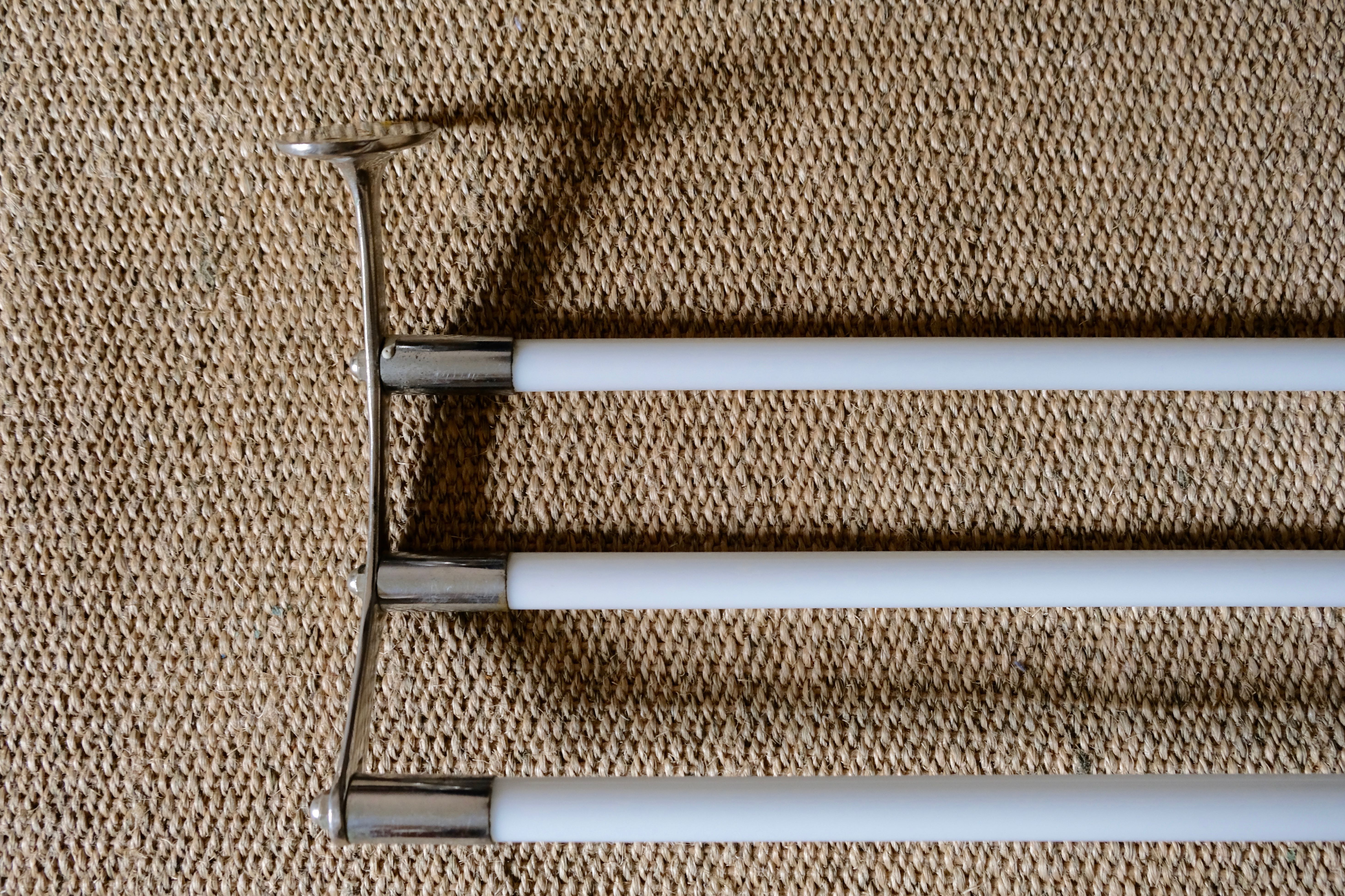 Patère de style Art Déco en métal et verre