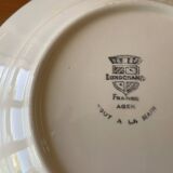 6 old Longchamp earthenware soup plates