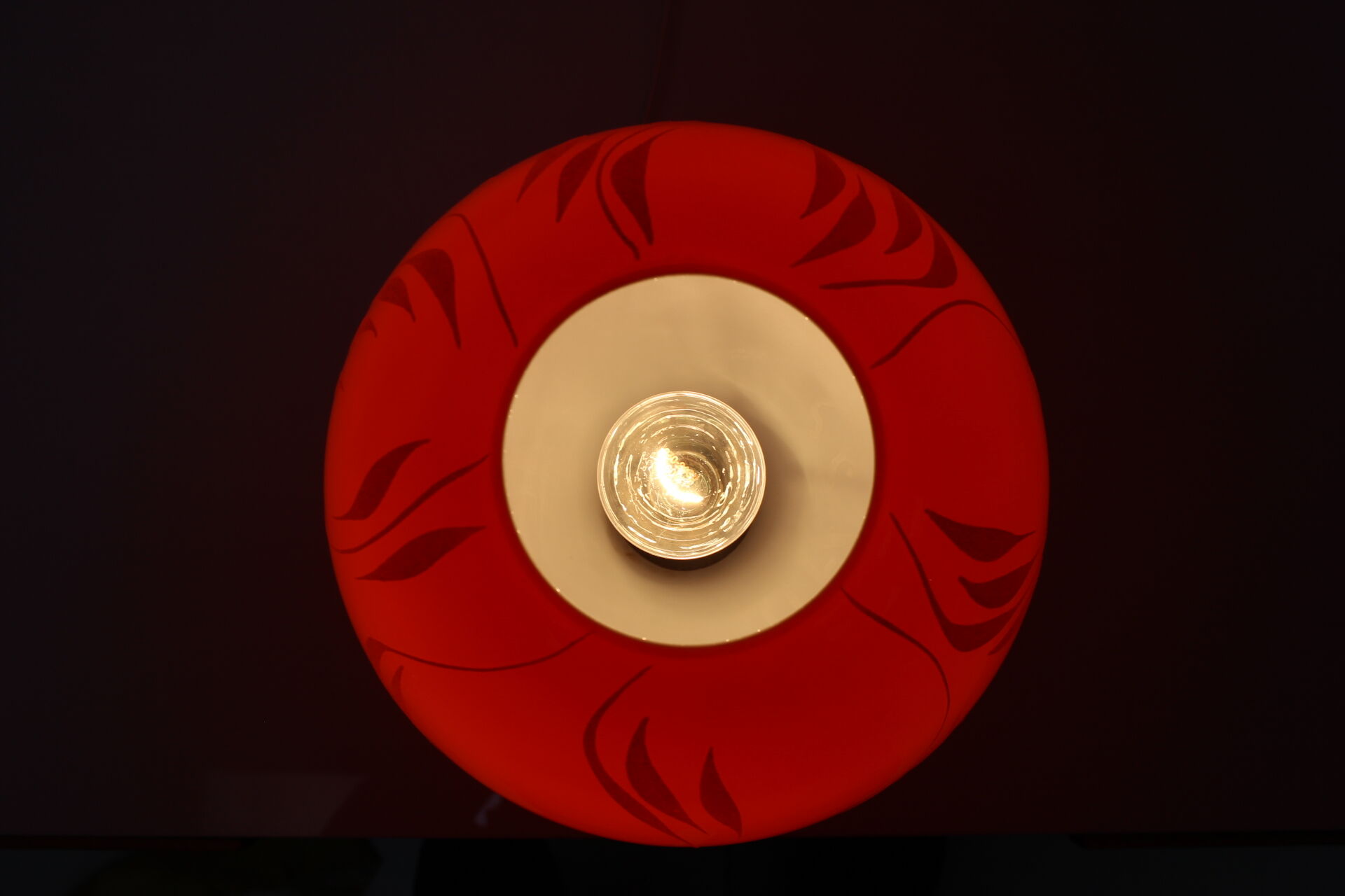 Table lampOsvetlovaci sklo Valasske Mezirici,1970