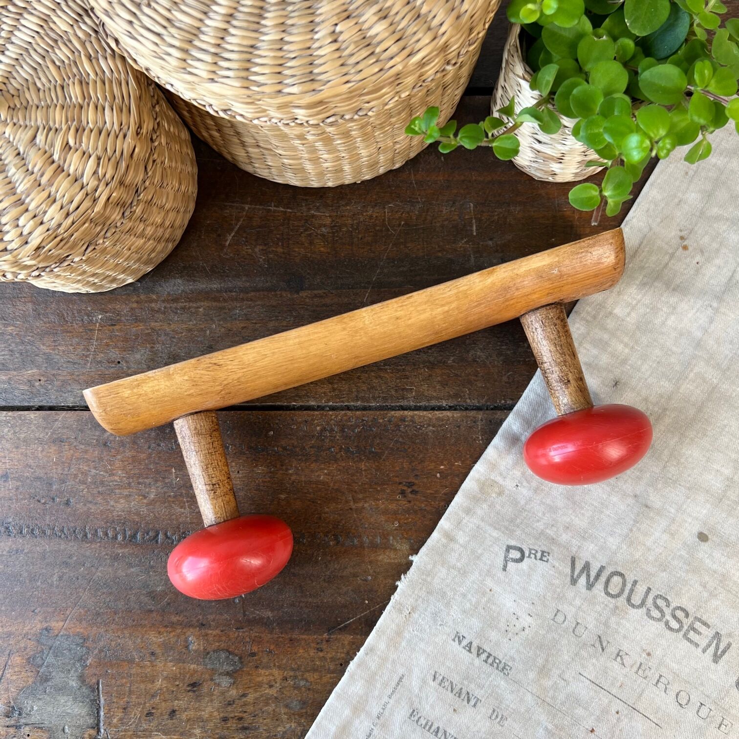 Vintage wooden hook "mushroom"