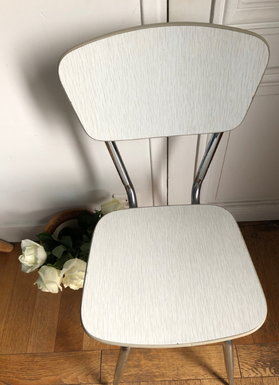 White Formica chair