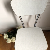White Formica chair