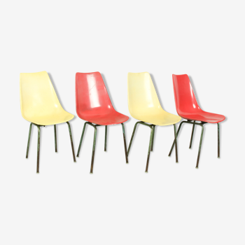 4 chairs by KVZ Semily, 1950s