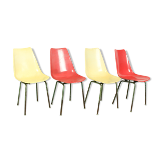 4 chairs by KVZ Semily, 1950s