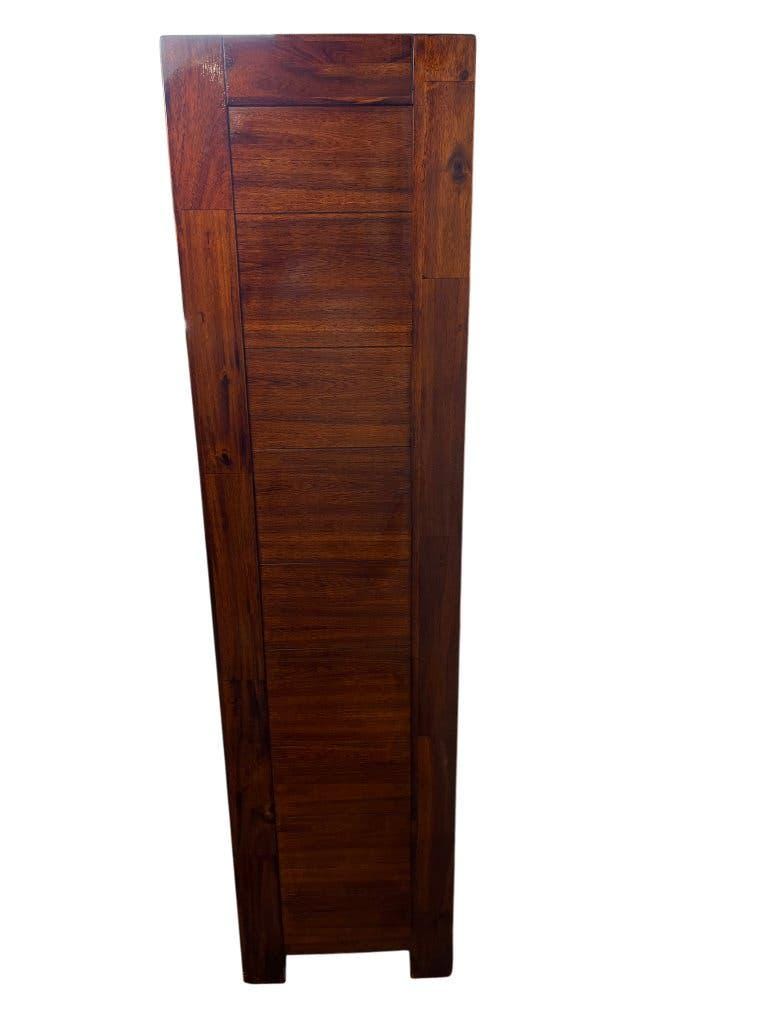 Narrow vintage wooden library / shelf / rack