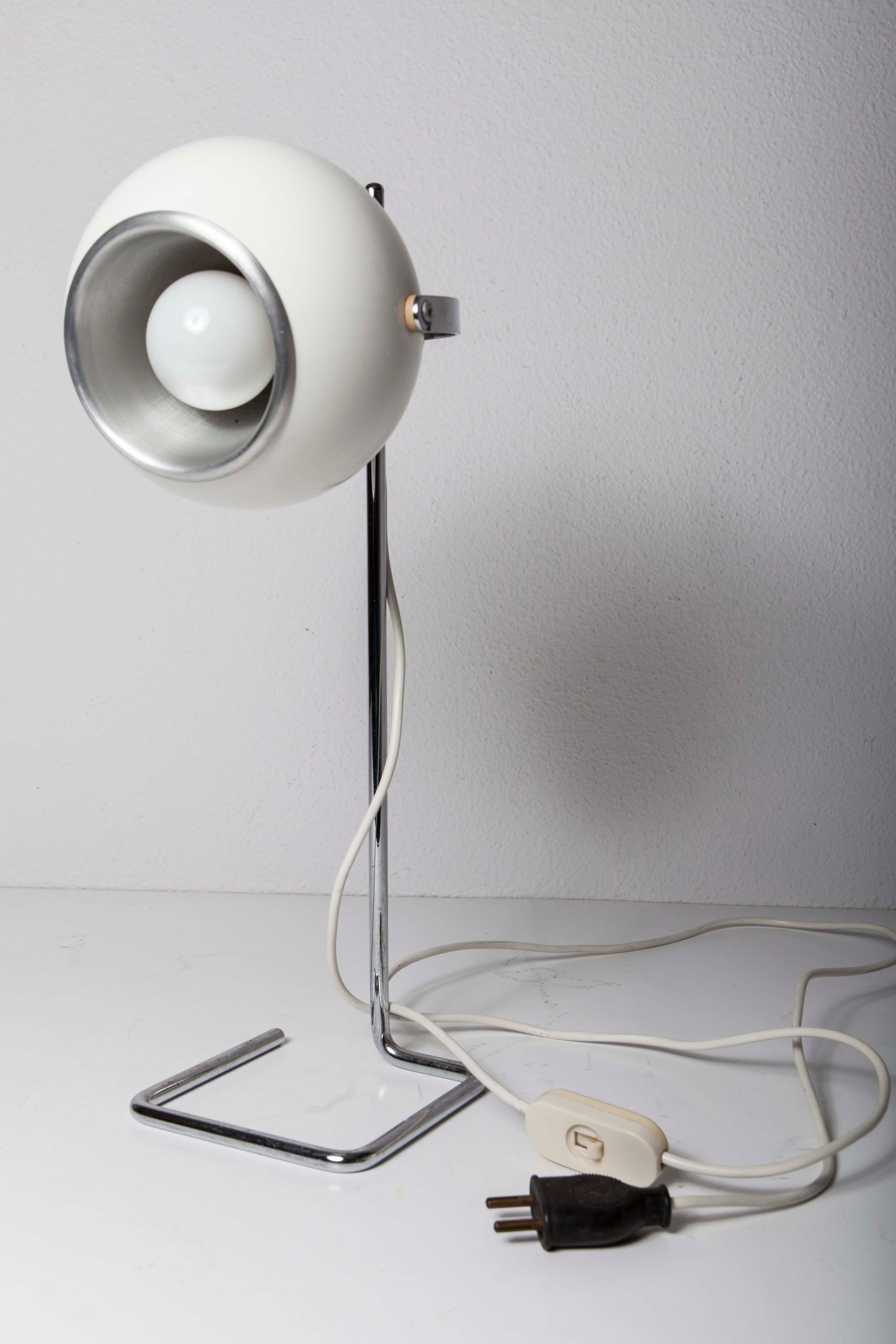 Vintage Disderot Coral Eyeball Lamp 1960