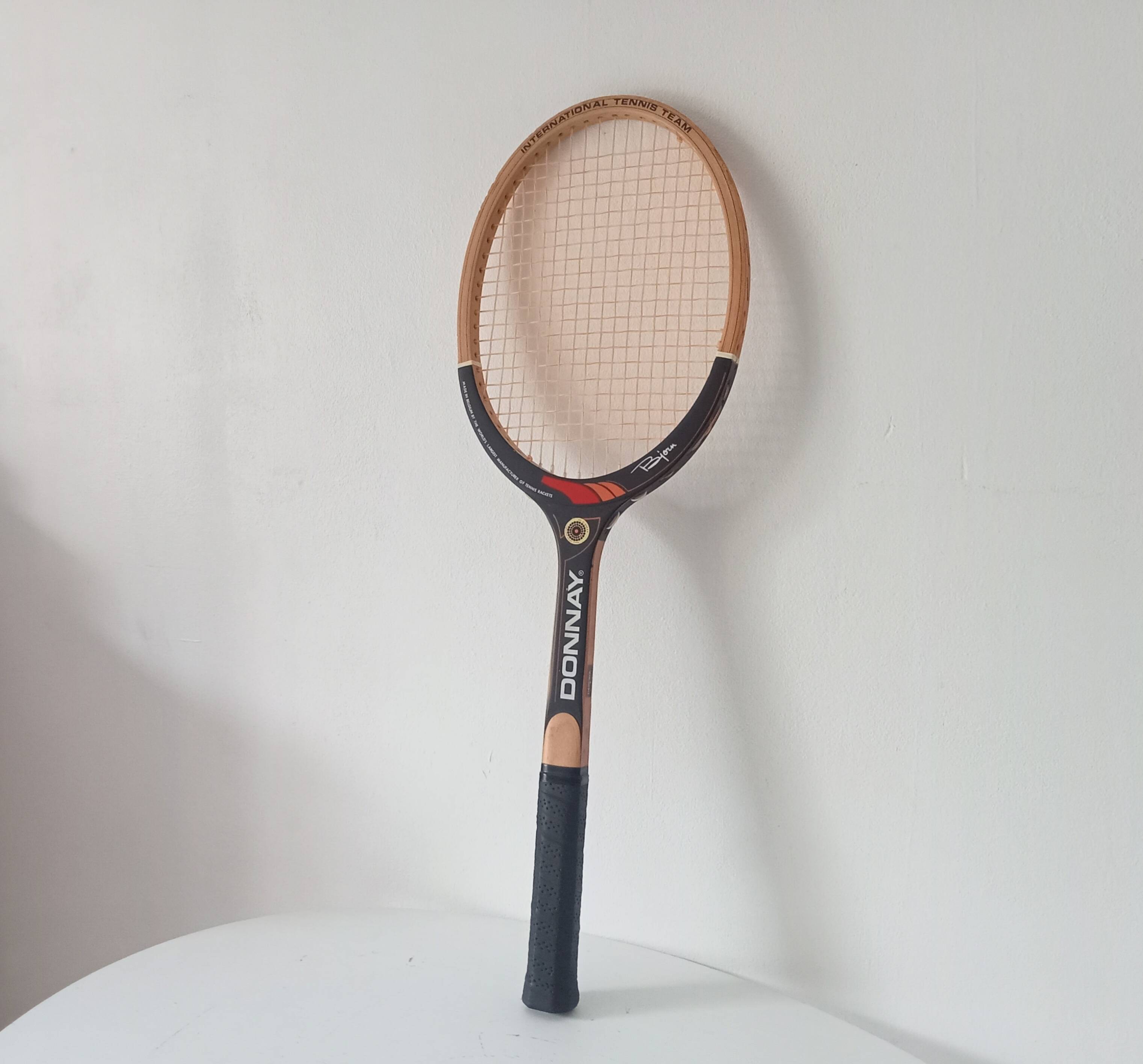 Vintage wooden tennis racket Bjorn Borg