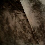 Pair of armchairs "Space Age", brown velvet and steel, France, circa 1970.