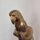 Decorative sculpture in solid brass representing a parrot, 1970s, Palm Beach/Hollywood Regency.