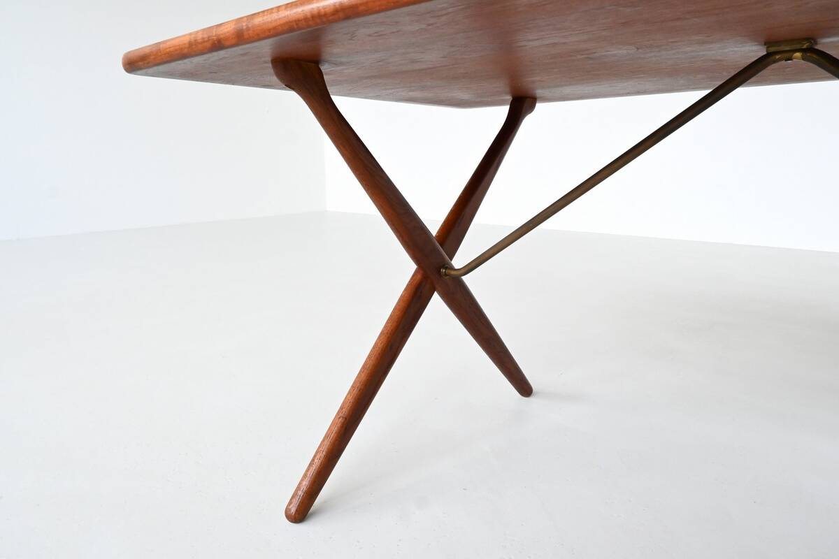 Hans Wegner's AT 303 cross-legged dining table, Andreas Tuck, Denmark, 1950