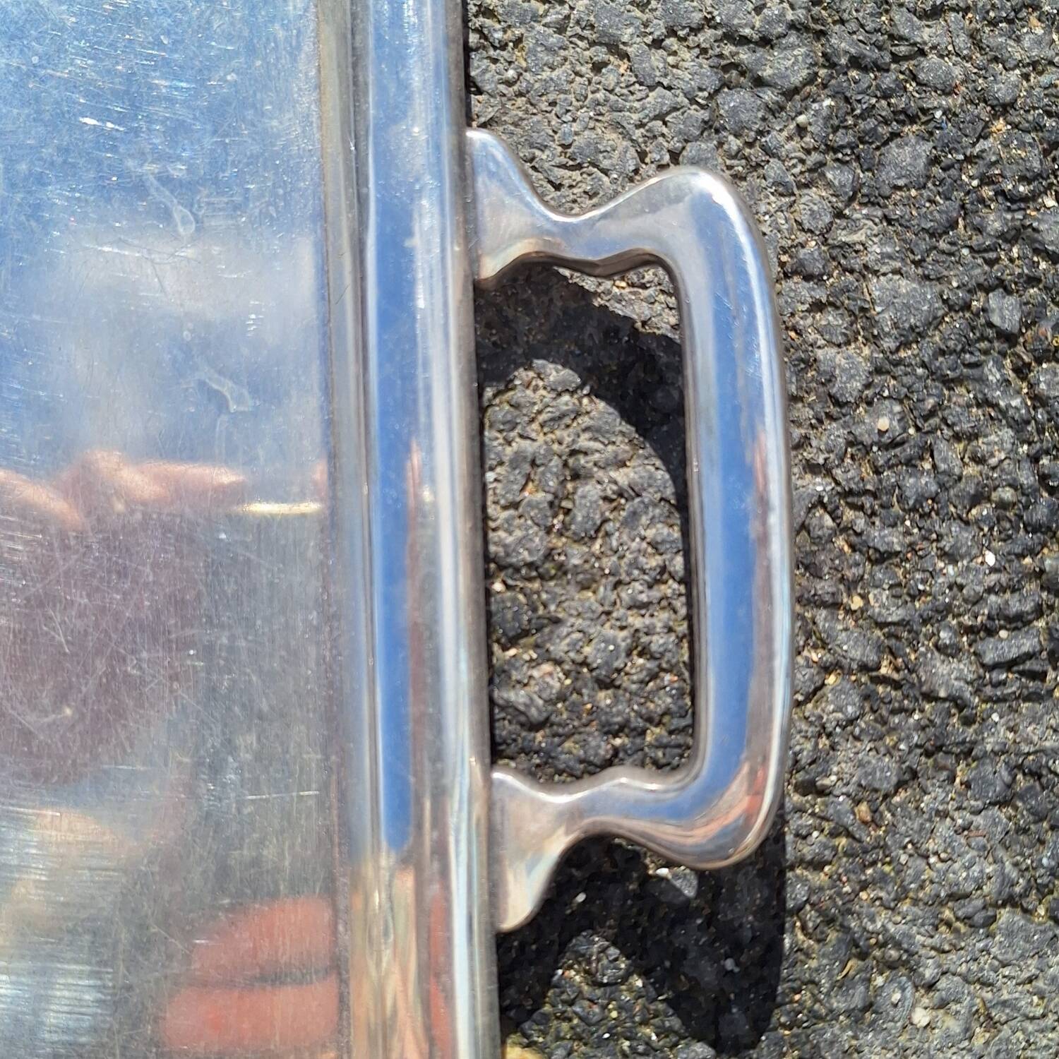 Silver-plated metal tray, US Navy