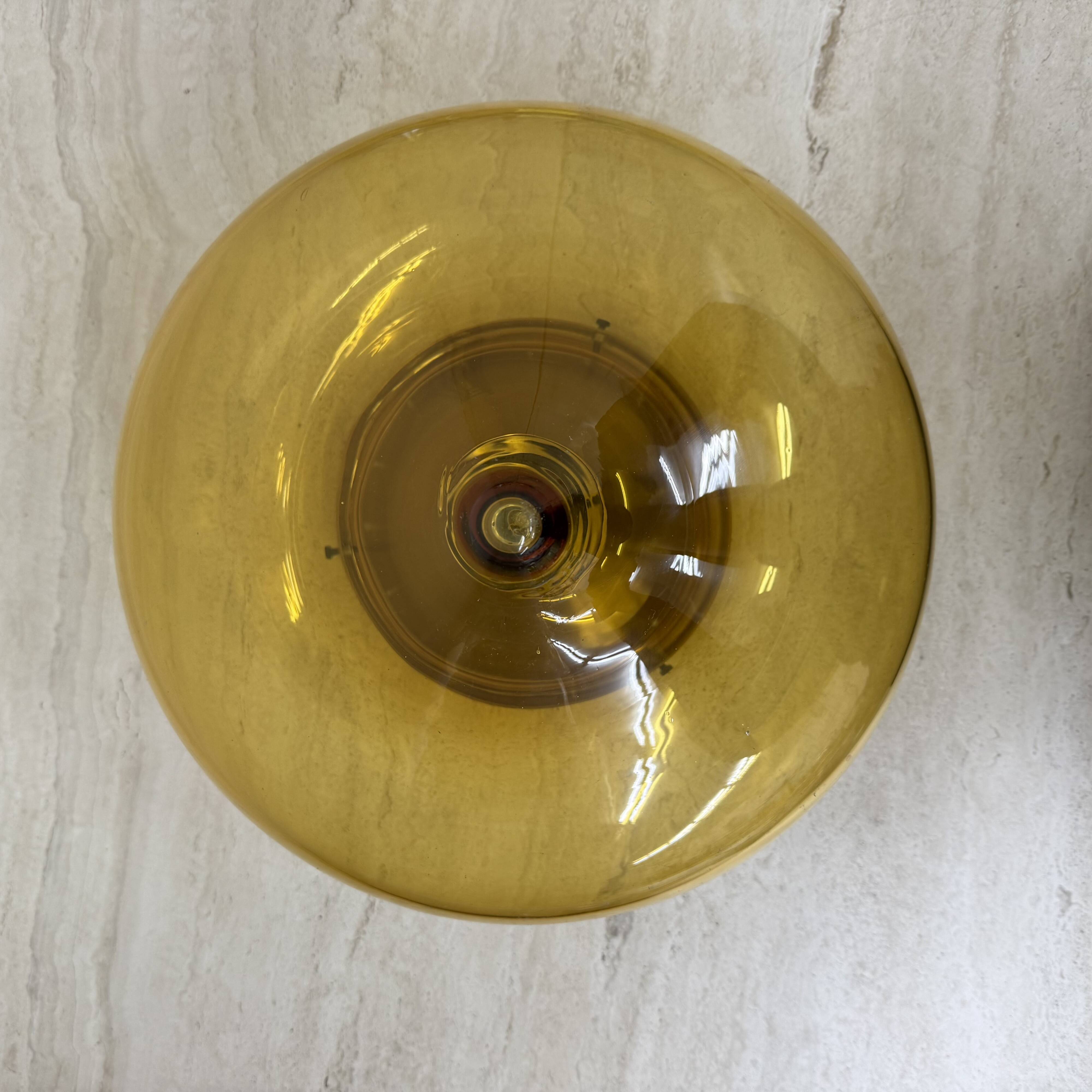 Plafonnier en verre Dijkstra du milieu du siècle, Space Age, années 1970