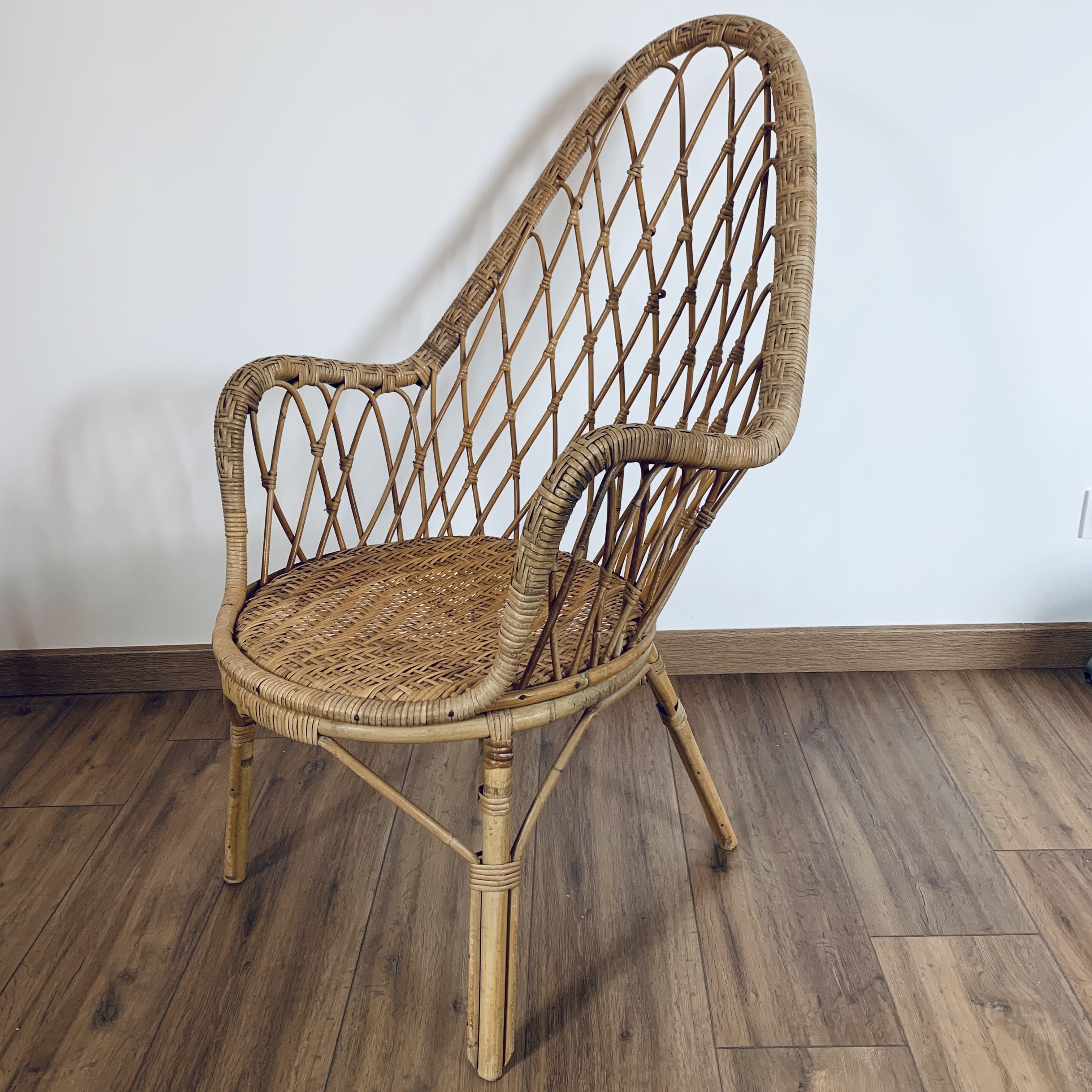 Rattan armchair
