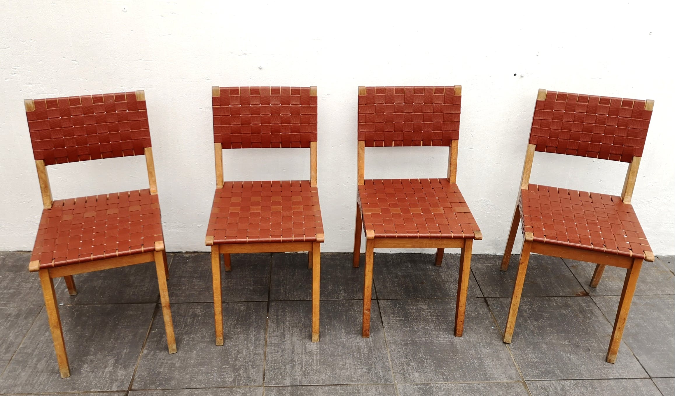 Set of 4 chairs Jens Risom for Knoll