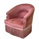 Pink velvet toad armchair 1970