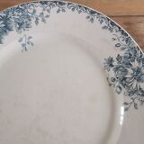 Round serving dish in iron earth